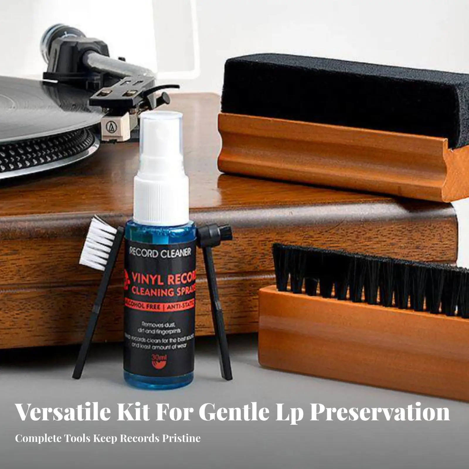 Vinyl Record Cleaner Brush for LP Deep Groove Dust Removal Turntable Tool