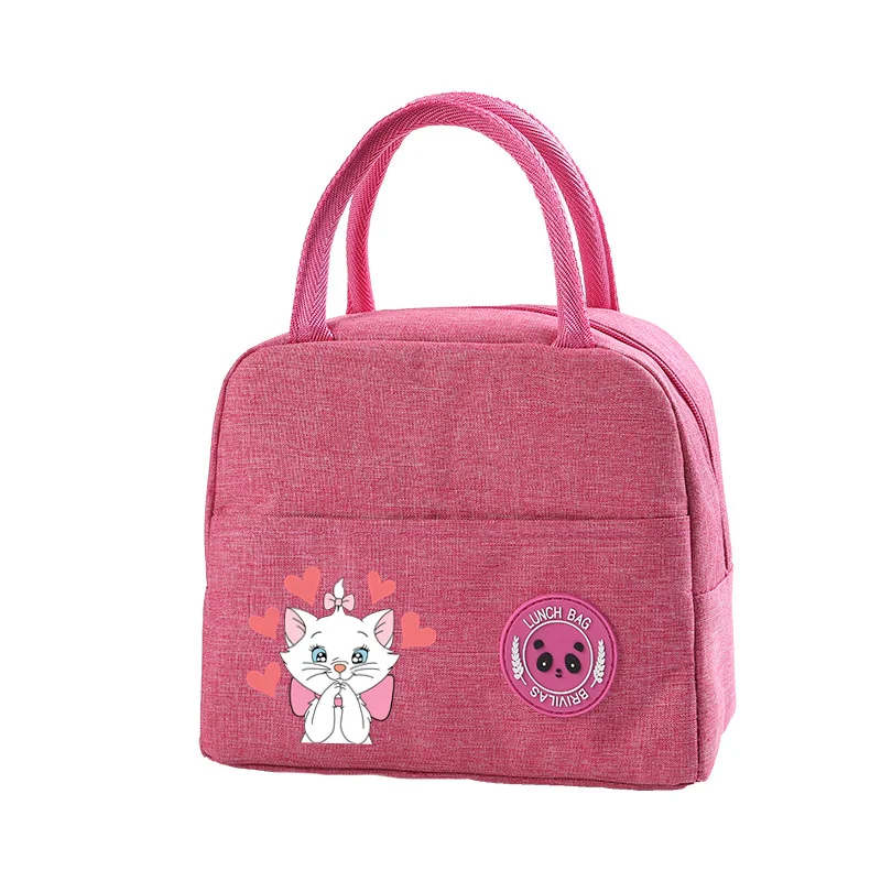 Disney The Aristocats Marie Cat Lunch Bag Portable Insulated Thermal Lunch Box forniture per Picnic borse bottiglia per il latte per le donne bambini