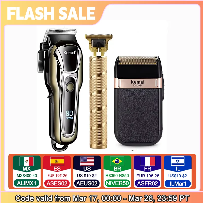 Clipper Electric Hair Trimmer for men Electric shaver professional Men's Hair cutting machine Wireless barber trimmer