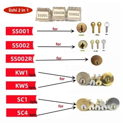 Lishi 2 in 1 strumento 2 in1 SS001 SS002 SS002R pro R52 KW1 KW5 SC1 SC4 M1/MS2 AM5 R52L strumenti per fabbro per serrature civili