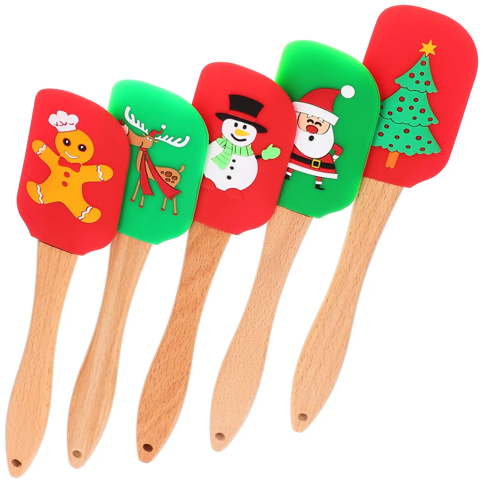 

5 Pcs Cream Spatula Reusable Baking Kitchen Tools Tray Decor Convenient Pans Ergonomic Brush Christmas Professional Silicone NEW