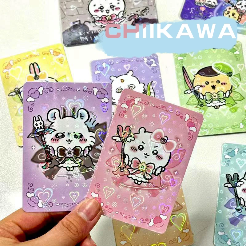 Chiikawa Japanese Small Card Laser Three-inch Card Cartoon Cute Decorative Angel Series Cartoon Character Collection Card Gift