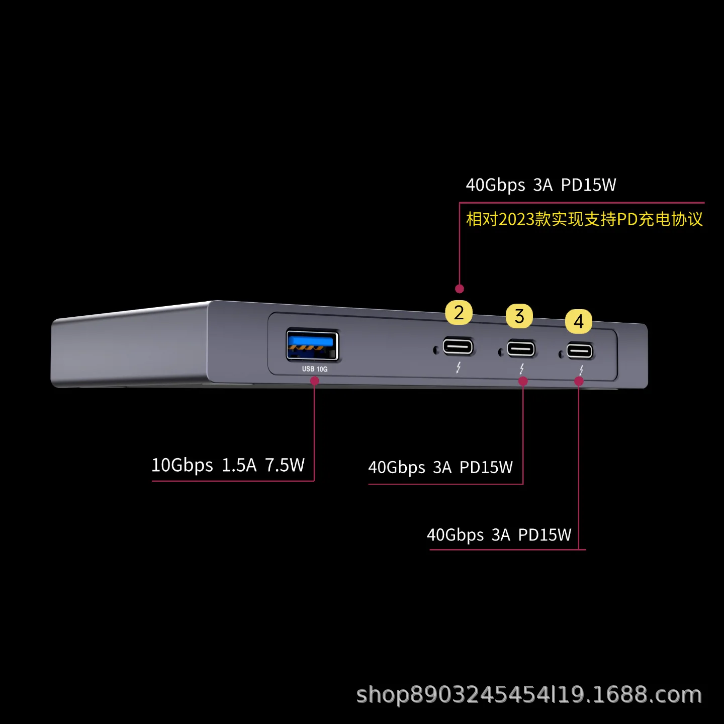 WERO Thunderbolt 4 JHL8440 Hub HUB لجهاز Thunderbolt 5/4/USB4 Computer 2025
