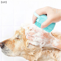 [UFFO] Dog Bath Brush Silicone Pet Shampoo Brush Soap Dog Scrubber Cat Massage Grooming Wash Comb Soft Rubber Puppy Clean Brush