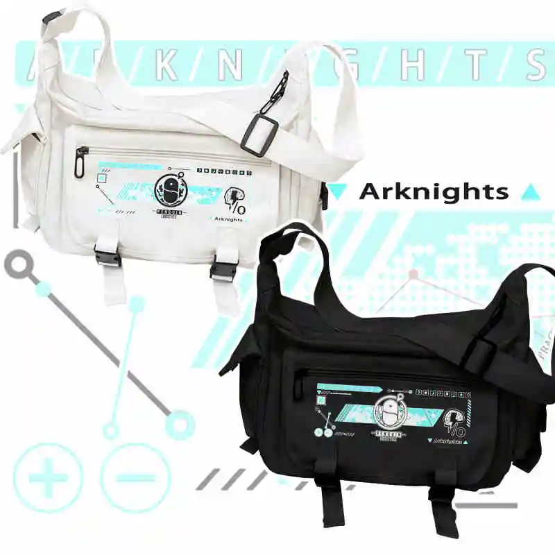 Game Arknights Rhodes Island Men Women Shoulder Bag Anime Cosplay Student Black Schoolbag Cartoon Storage Messenger Bag Gift NEW