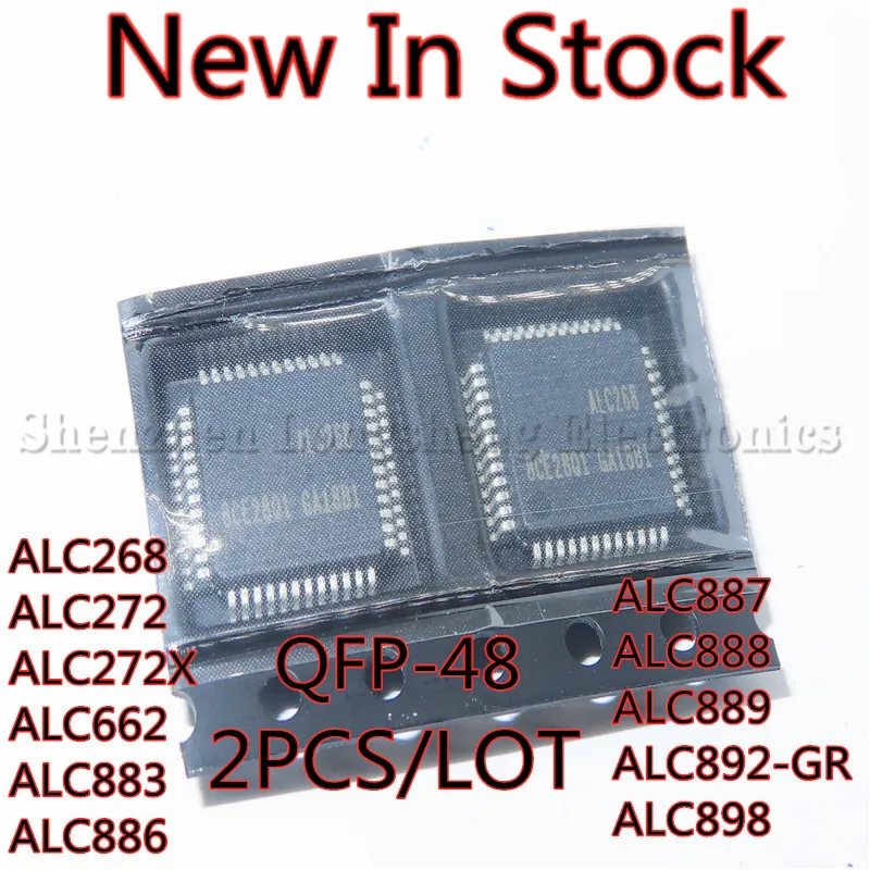 

2PCS/LOT ALC268 ALC272 ALC272X ALC662 ALC883 ALC886 ALC887 ALC888 ALC889 ALC892-GR ALC898 QFP-48 IC Chip New In Stock