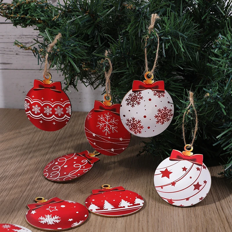 12pcs/set Christmas Nutcracker New Wooden Soldier Xmas Tree Pendant Hanging Ornament Navidad Decor For Home New Year