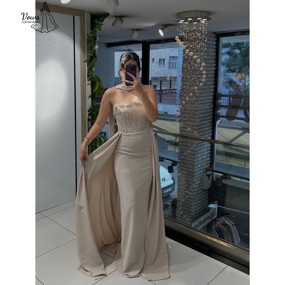 

Vows Fishtail Skirt Luxurious Women's Evening Dresses Ladies Prom Dresses Luxury Evening Dress 2025 Ribbon Custom Made Ballgown