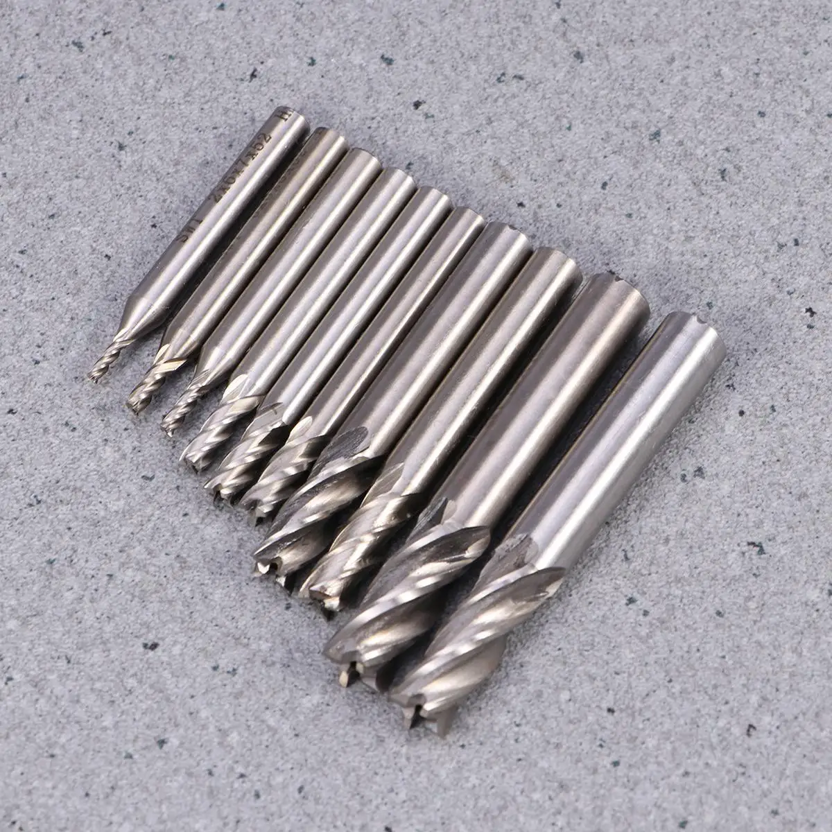 10PCS High Steel Straight Handle Milling Cutter Flute Straight Square Nose End Mill Cutter Countersunk milling cutter