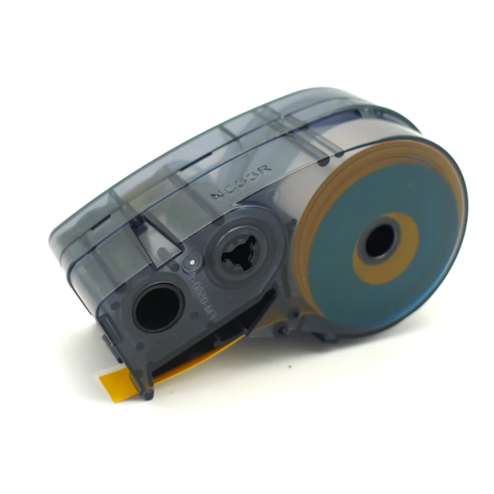 1PK M21-375-595 Black on White Compatible BRADY BMP21 PLUS Handheld Label Printer Self-Laminating Vinyl BMP21 LAB 375-595 Yellow