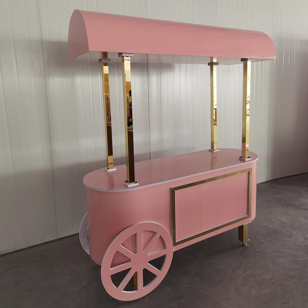 Banquet Prop Candy Cake Cart Red Bridal Shower Backdrops For Wedding Decoration Party Supplies