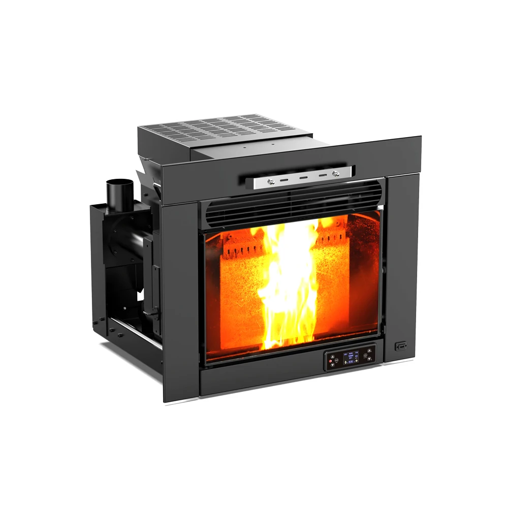 10kw New European Style Insert Heater for two room heating Automatic feeding Pellet Stove Fireplace