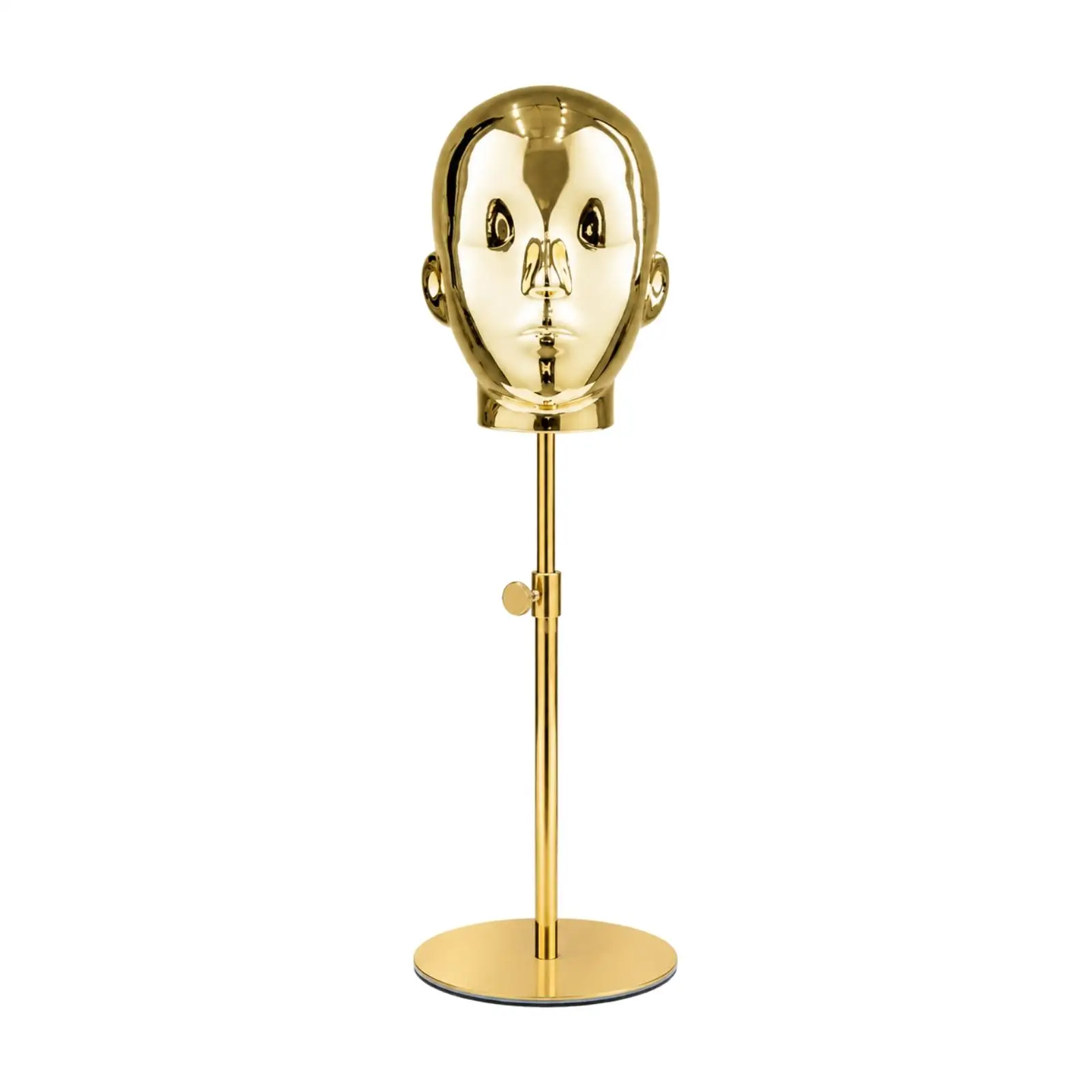 Tabletop Mannequin Head Display Stand Compact Adjustable Mannequin Head Stand Reflective for Retail Shop Displays, Showcases