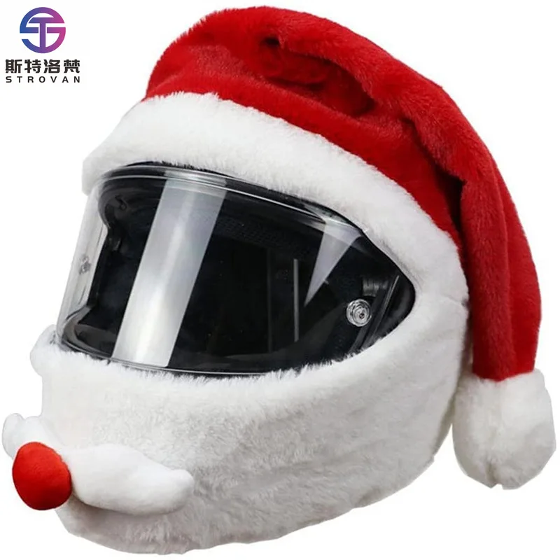 

Christmas Santa Claus Hat Funny Motorcycle Helmet Covers Full Face Christmas Ideas