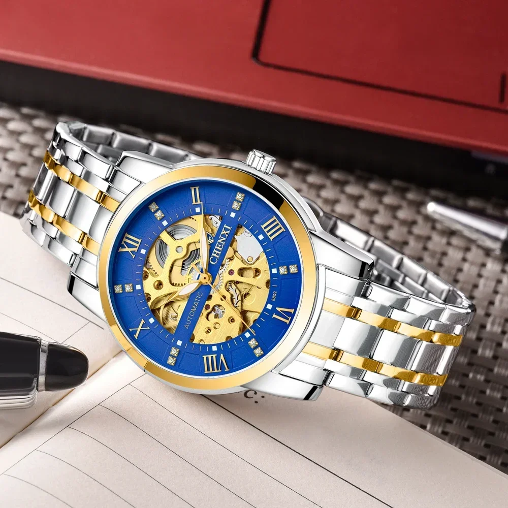 

CHENXI мужские автоматические часы водонепроницаемые лучший бренд класса люкс механические часы с турбийоном модные деловые наручные часы Relogio