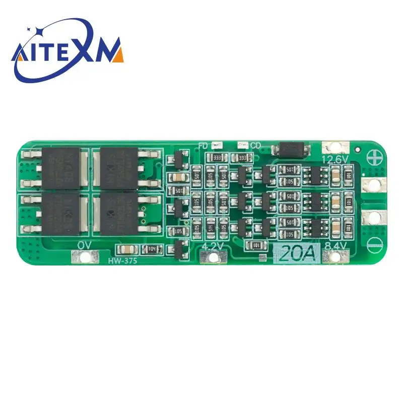 3S 20A Li-ion Lithium Battery 18650 Charger PCB BMS Protection Board 12.6V Cell 59x20x3.4mm Module