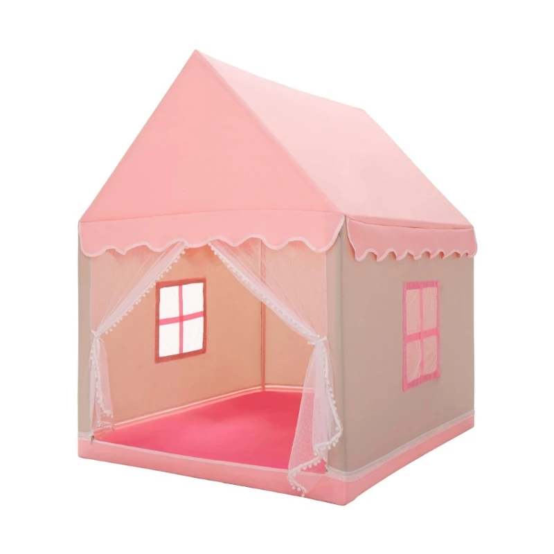 F19F Princess Tent Girls Large Playhouse Kids Castle Play Tent for Children Indoor