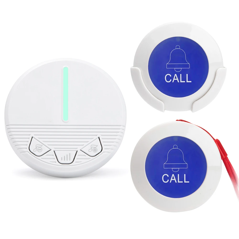 433MHz Wireless Emergency Button Elderly Child Safety Protection Suspension Call Device SOS Panic Alarm System Adjustable Volume