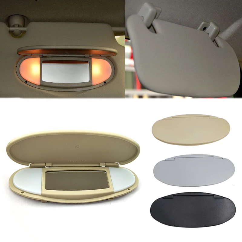 Auto-Sonnenblende Sonnenschutz-Panel Gehäuse Schminkspiegel-Abdeckung für MINI Cooper S One D JCW R55 R56 R57 R59 R60 Innenraum-Zubehör – Detail 1