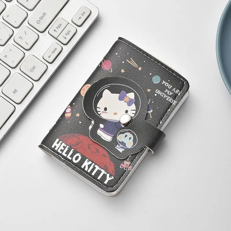 

Hello Kitty Card Bag Cute Cinnamoroll Kuromi Coin Wallet Bank Card File Storage Kawaii Pu Multi Functional Wallet Gift Wholesale