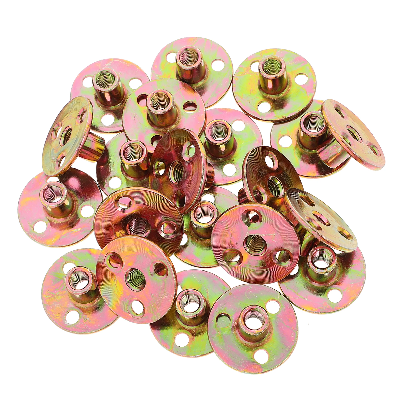 

20 Pcs Iron Plate Hardware Accessories Nuts Black Oxide Finish Slotted Round Flat Head Rivet
