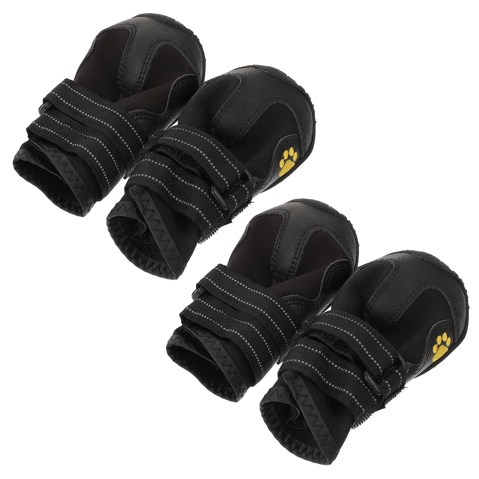 

4pcs Waterproof Snow for Winter Non slip Hiking Boots Pet Dog Shoes Warm Rubber Soles Soft Cotton Adjustable Closure Dog Sports