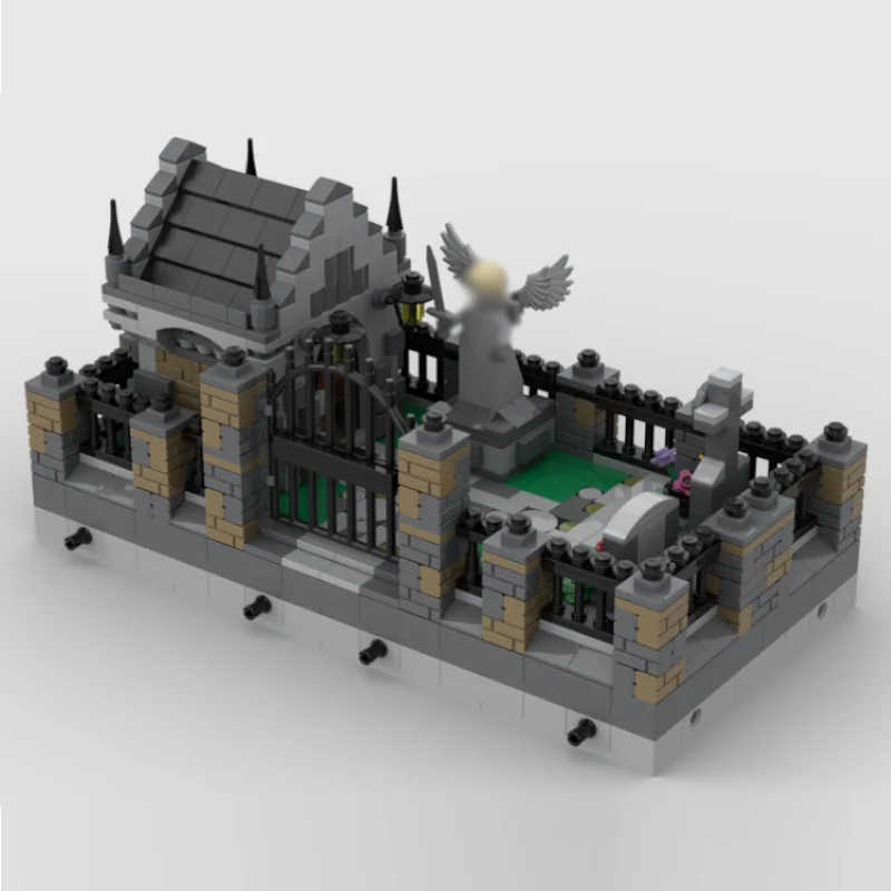 871PCS City appearance combination DIY can be spliced MOC-81940 Medieval modular building blocks Toy Gift 41: Cemetary