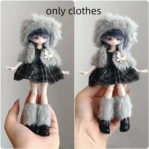 Винтажный готический костюм для куклы OB11