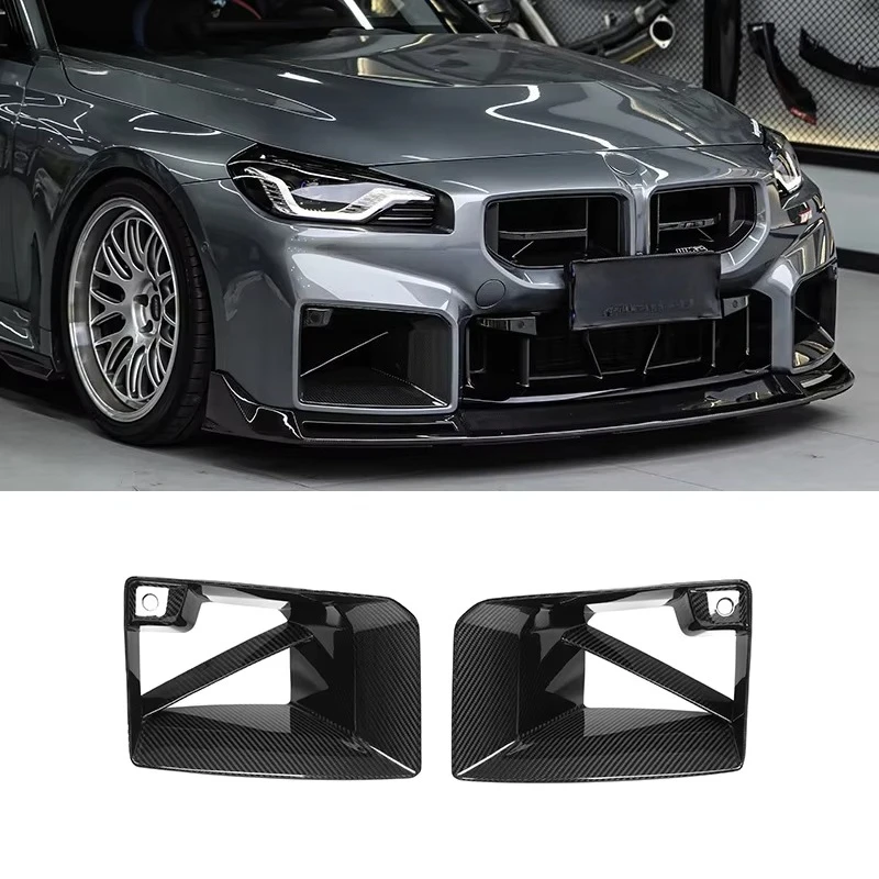 

Dry Carbon Fiber MP Style Air Inlets for G87 M2 2023+ Front Air Vent Ducts Splitter Bumper Grille Spoiler Frame Trim