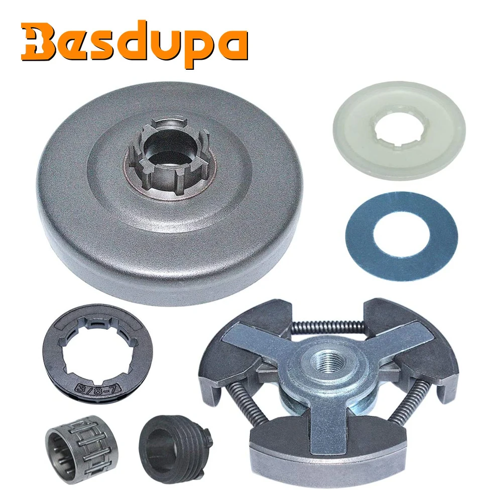 

3/8" x7 Clutch Drum Rim Sprocket Worm Gear Washer Kit for Husqvarna 61 66 162 266 268 272 272XP Chainsaw Replace 501 83 15-04