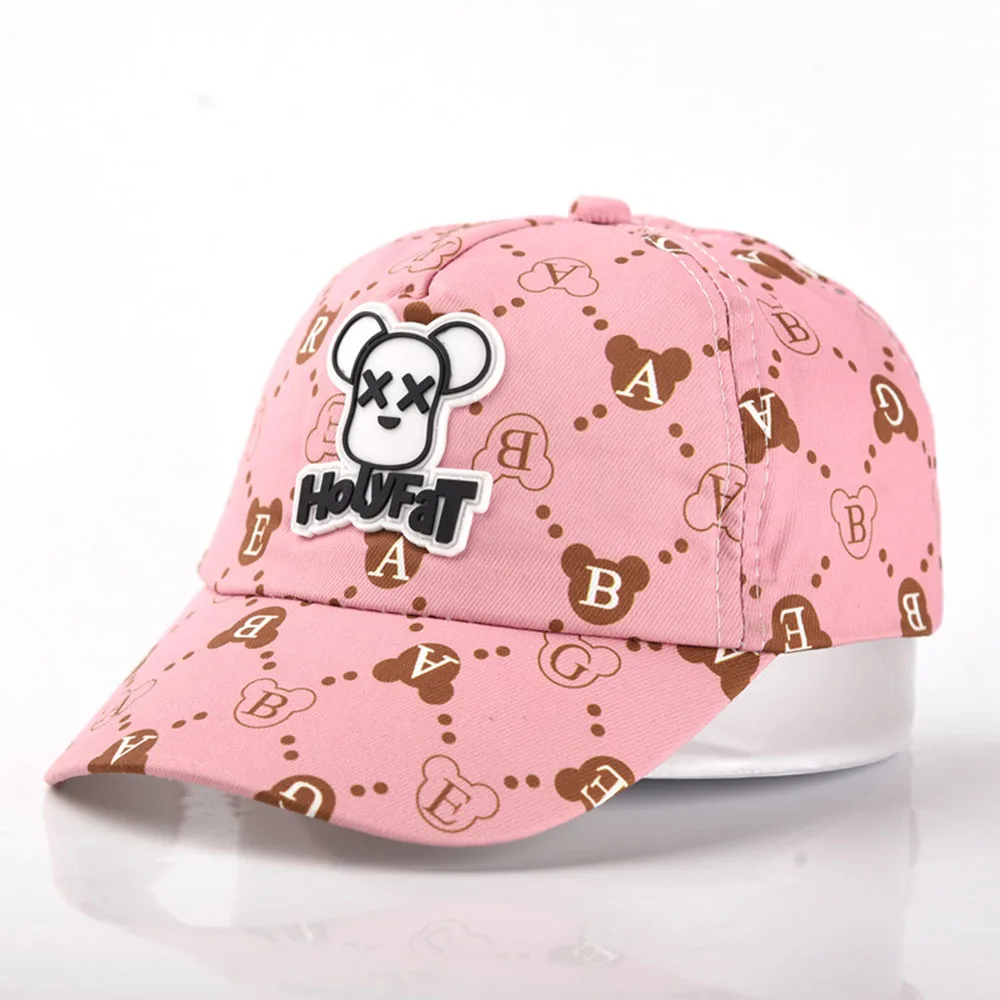 Children\'s Hats Spring Cartoon Letter Baby Hat Sun Protection Peaked Caps Cute Fashionable Boys Girls Cap For Kids 1-4 Years