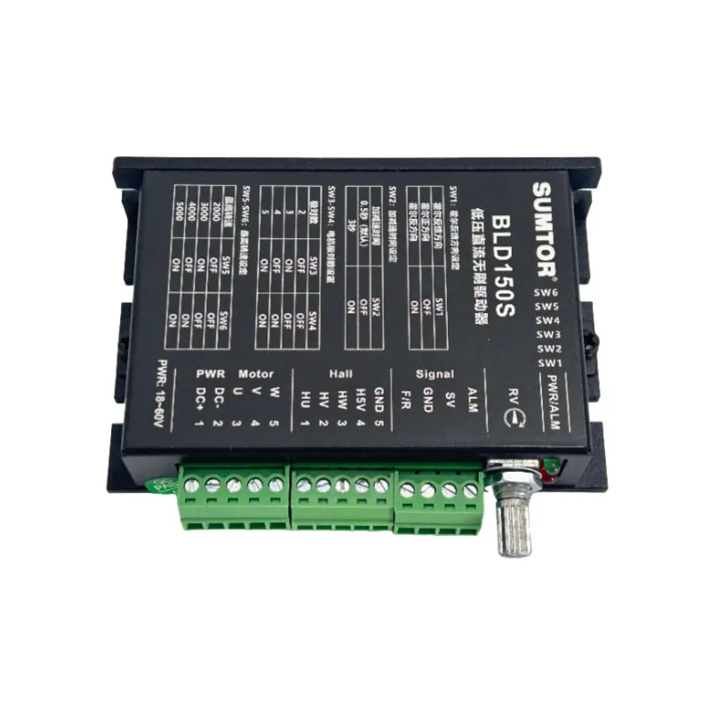 

2 шт. заводская цена BLD150S Bldc драйвер двигателя с высоким крутящим моментом 4,5а 18-60 В бесщеточный контроллер скорости постоянного тока