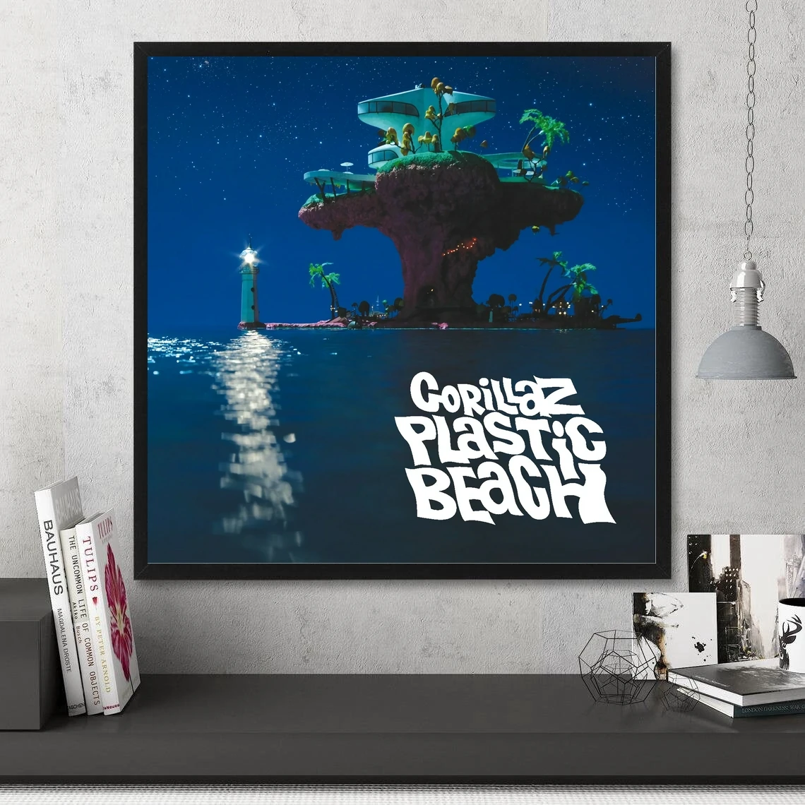 Gorillaz Plastic Beach Music Album Cover Poster Canvas Art Print Home Decor Wall Painting ( No Frame )