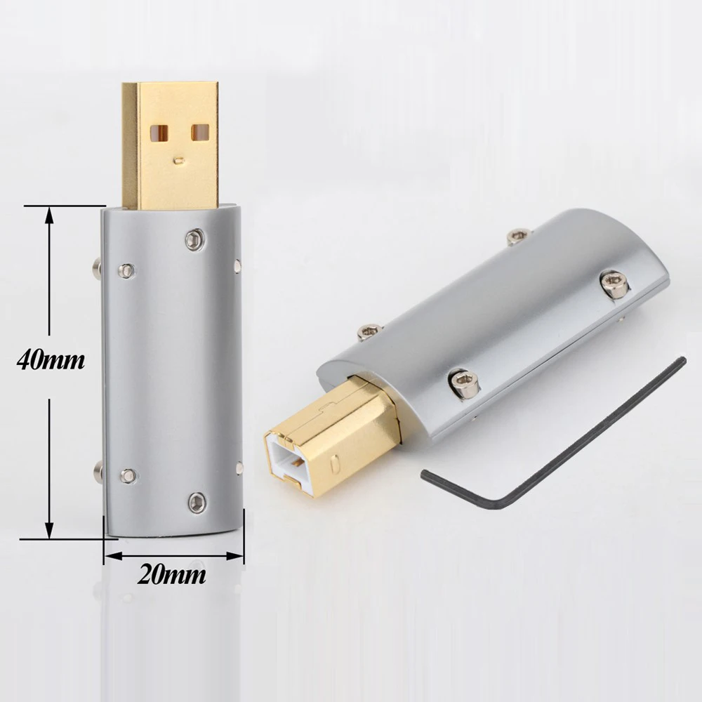 Phosphor Bronze Plated 24K Gold USB A USB B Connector Jack Tail Sockect Connector Port Sockect For HiFi Audio Decoder DAC