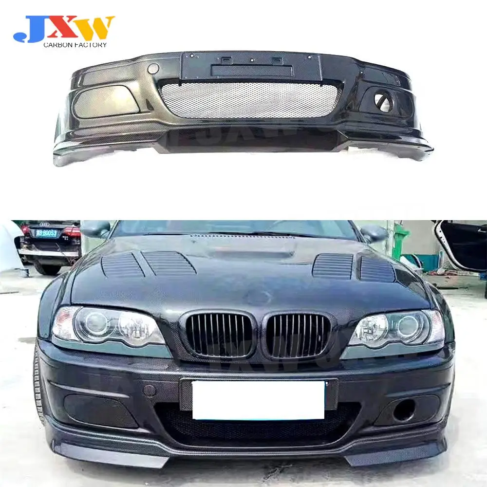 Carbon Fiber Front Bumper Guard Fender For BMW 3 Series E46 M3 Head Bumper Pre-Facelift Car Styling