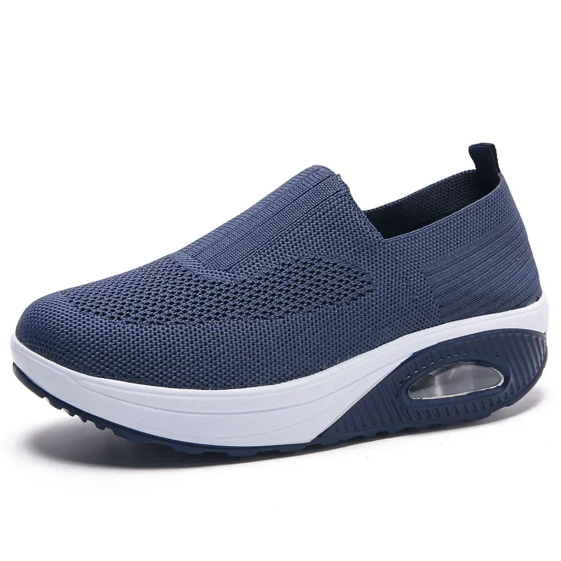 

Sport Shoes for Women Fashion Comfortable Women Sneakers Platform Slip-On Vulcanize Shoes Air Cushion Wedges Women Running Shoes