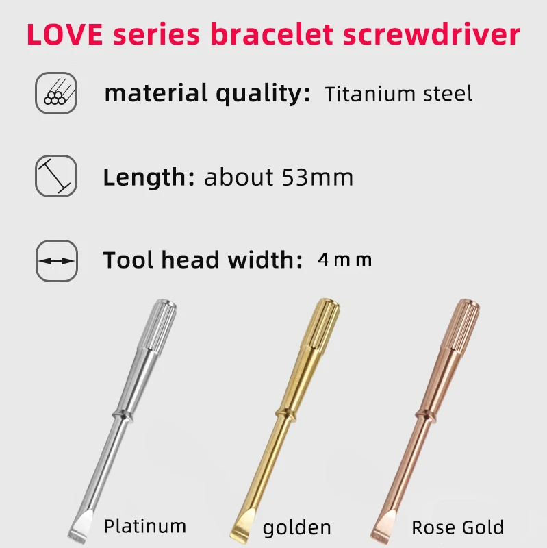 For Cartier Screwdriver LOVE Series Eternal Ring Bracelet Titanium Steel Screwdriver Driver Accessories Screwdriver Tools