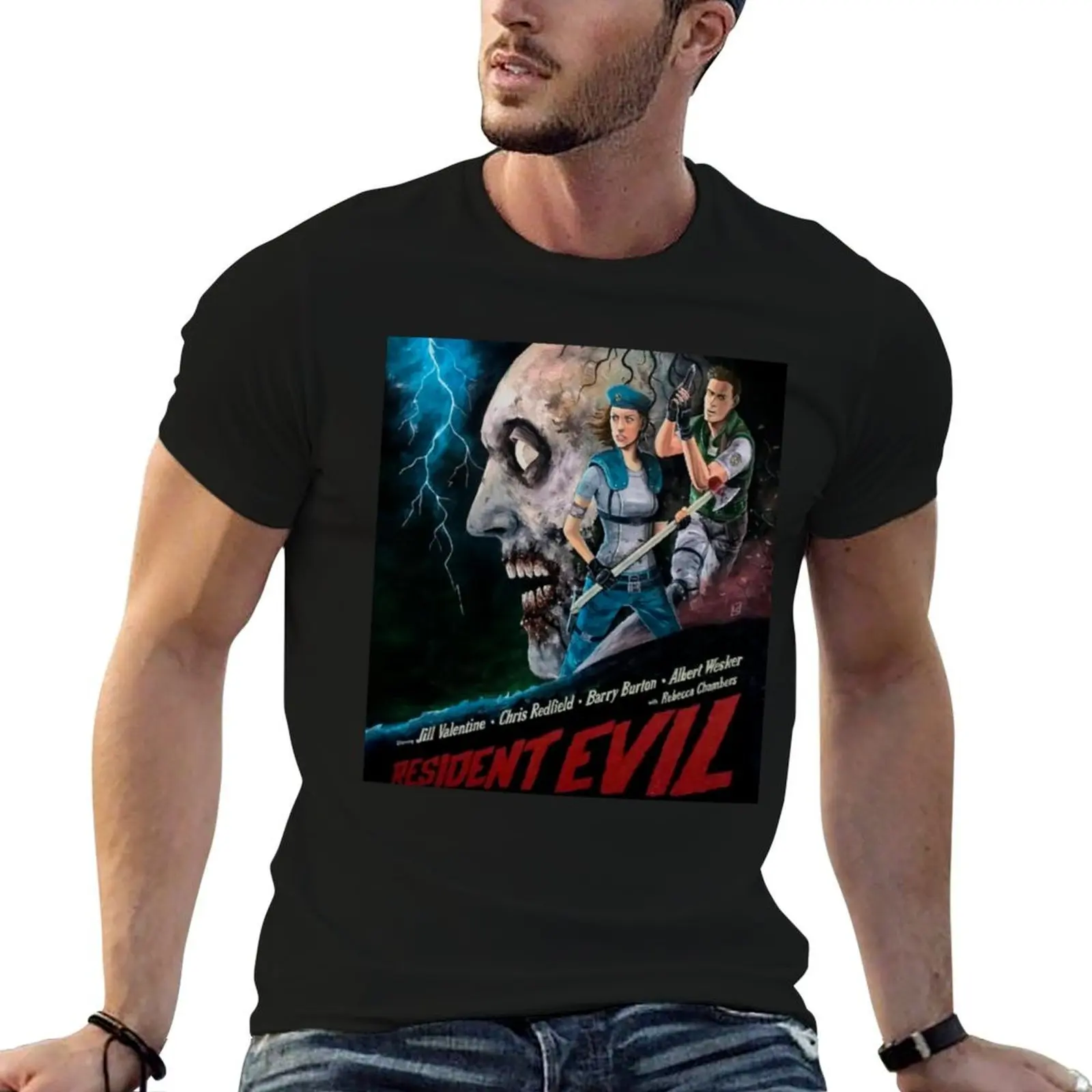 Resident Vintage T-Shirt man t shirt graphic t shirts for man slim fit funny t shirts cotton T-shirt