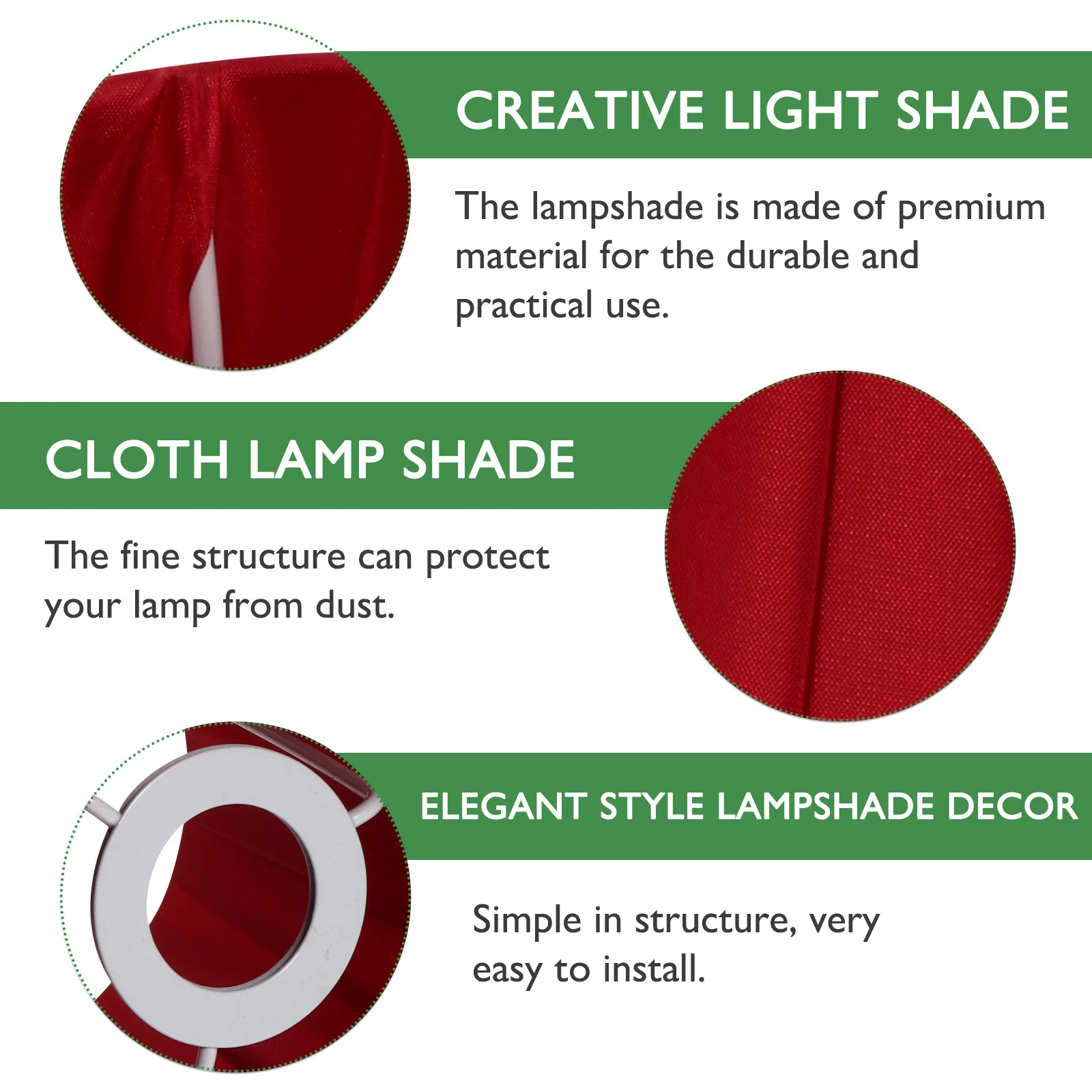 

E14 Cloth Lampshade Wicker Sconce Desk Creative Light Shade Decorative Table Lamp Red Cover Home Warm Atmosphere