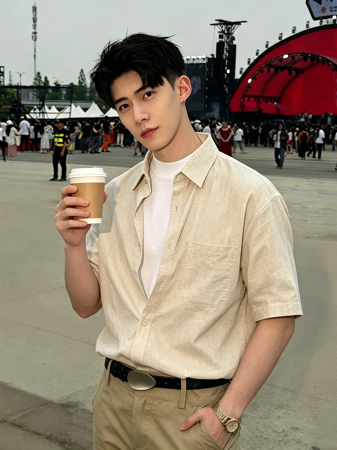 Lightweight Linen Short Sleeve Shirt Men's Summer Loose Fit Breathable Sun Protection CleanFit Style Button up Casual Shirt