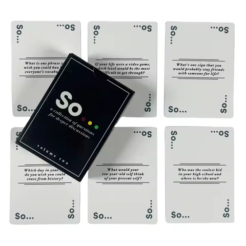 So Cards Game A Collection of Questions For Deeper Discussions Board Deck For Party Family Playing