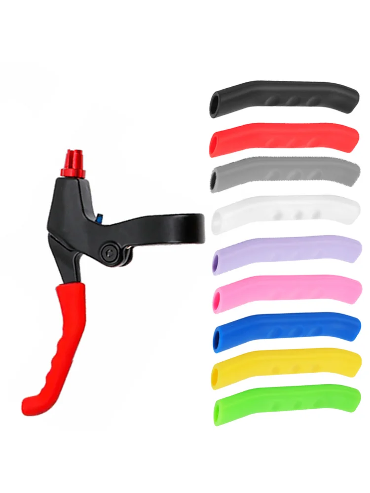 AliExpress RYDEX Silicone Brake Lever Grip Purple Red Blue Green Pink Protector For Mtb Bmx Scooter Bike Levers Cover Bicycle Accessories