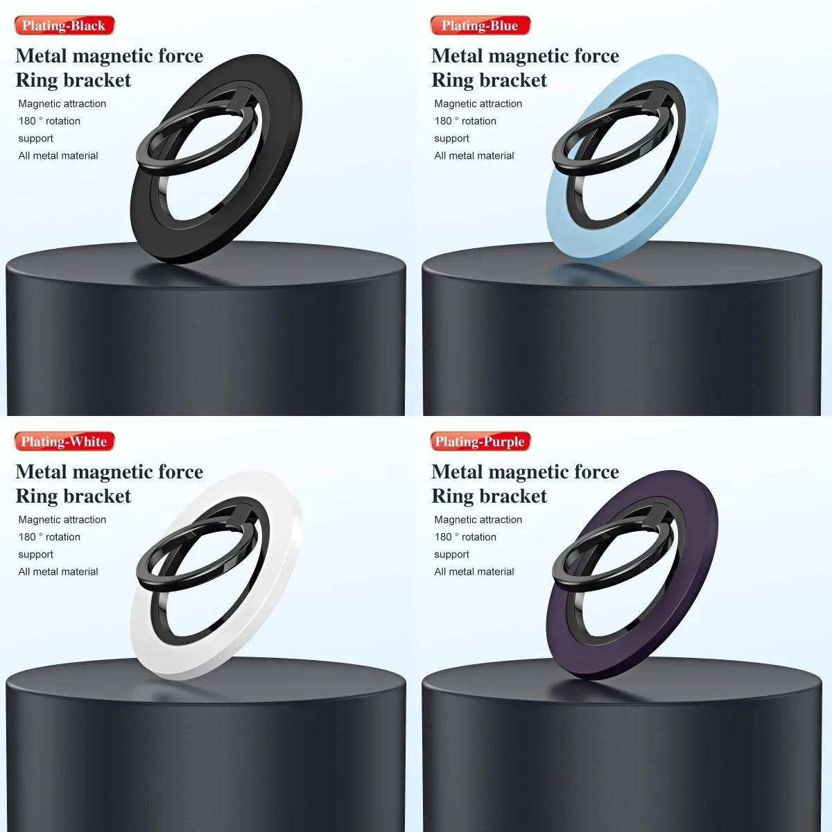 

360 ° Магнитный держатель для телефона с подставкой MagSafe, магнитная ручка для iPhone 15, 14, 13, 12 Pro Max, подставка для кольца на палец