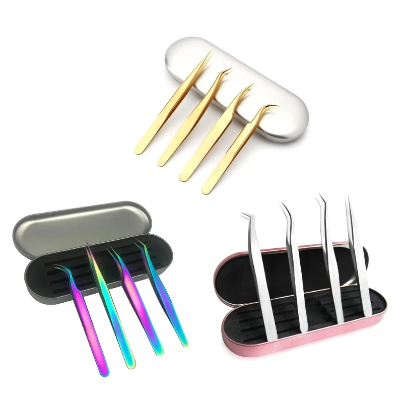 Pinza per clip per estensione ciglia Pinzette per sopracciglia per capelli Saldatura per unghie Trucco Dropship