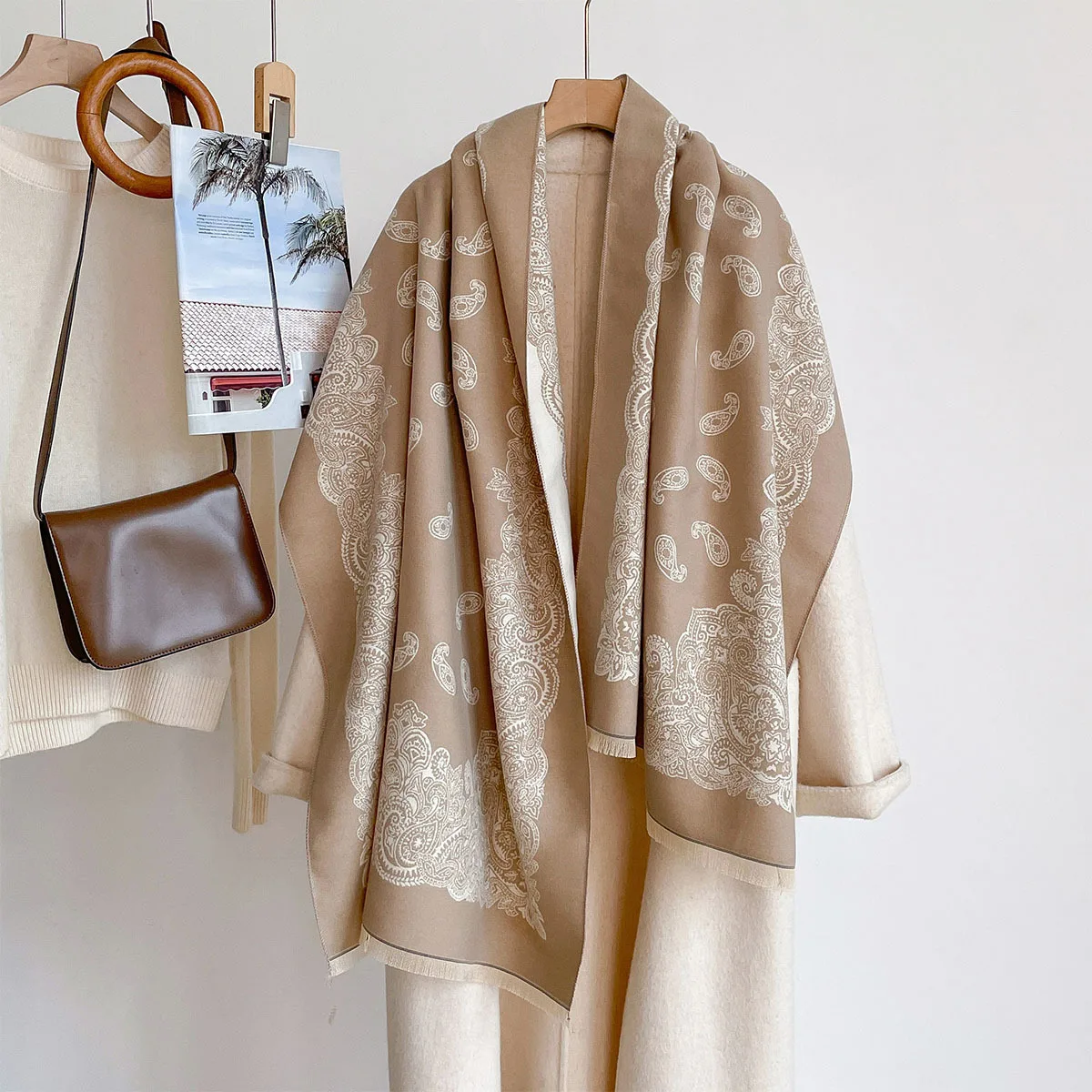 Winter Warm Thick Thermal Scarf Office Lady Soft Cashmere Feel Ladies Wrap Luxury High Quality Scarves Shawl Wrap Neckerchief