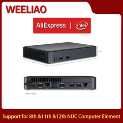 Intel NUC Element Mini PC BKCMCM2FB Core™I5-8265U (CM8i5CB) 1,6 ГГц-3,9 ГГц Turbo, 4 ядра, 8 потоков, 6 Мб кэш, 15 Вт, двойная локальная сеть