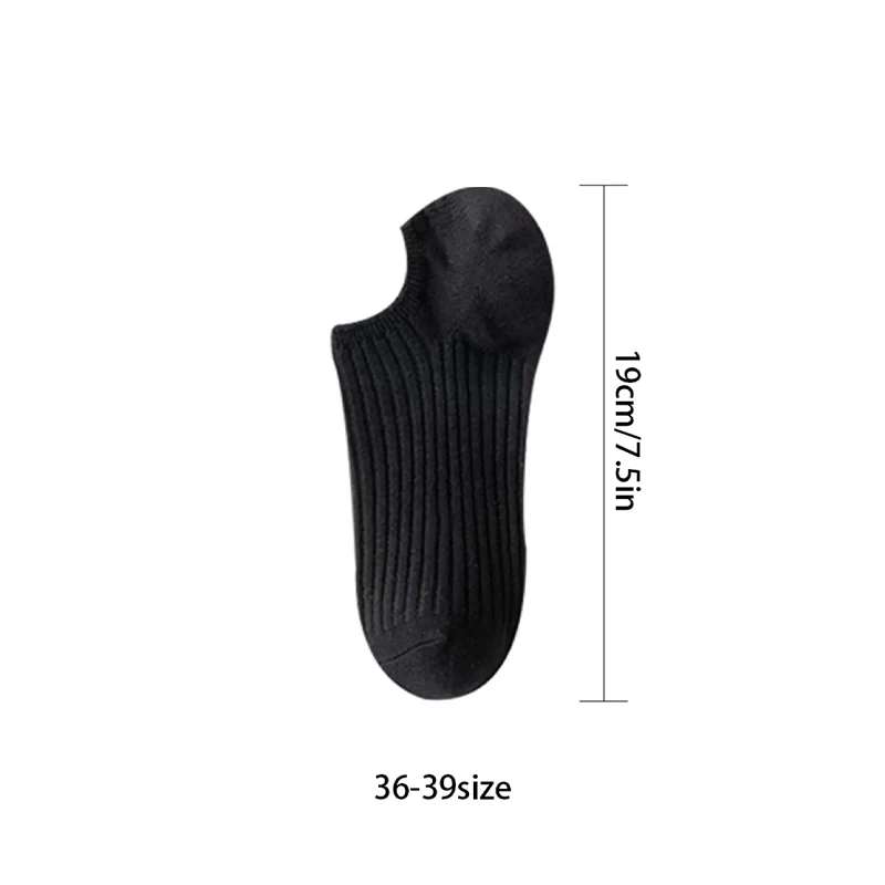 5 par skarpetek w łódkę, damskie letnie, klasyczne, czarno-białe, proste, codzienne skarpetki, niskie czółenka