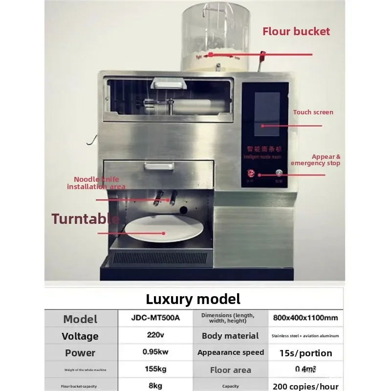 Fully automatic intelligent commercial noodle machine, multi-functional ramen integrated noodle making machine