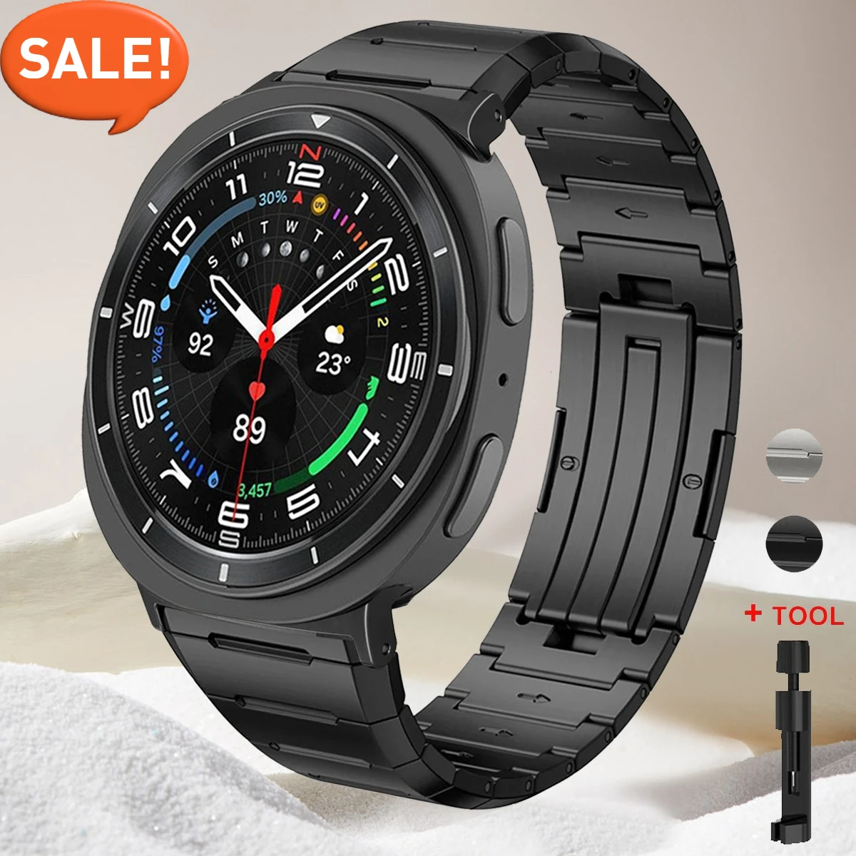 

Металлический ремешок для Samsung Galaxy Watch Ultra 2025 47 мм, браслет из нержавеющей стали, браслет для Galaxy Watch 8 40 44, аксессуары для ремня