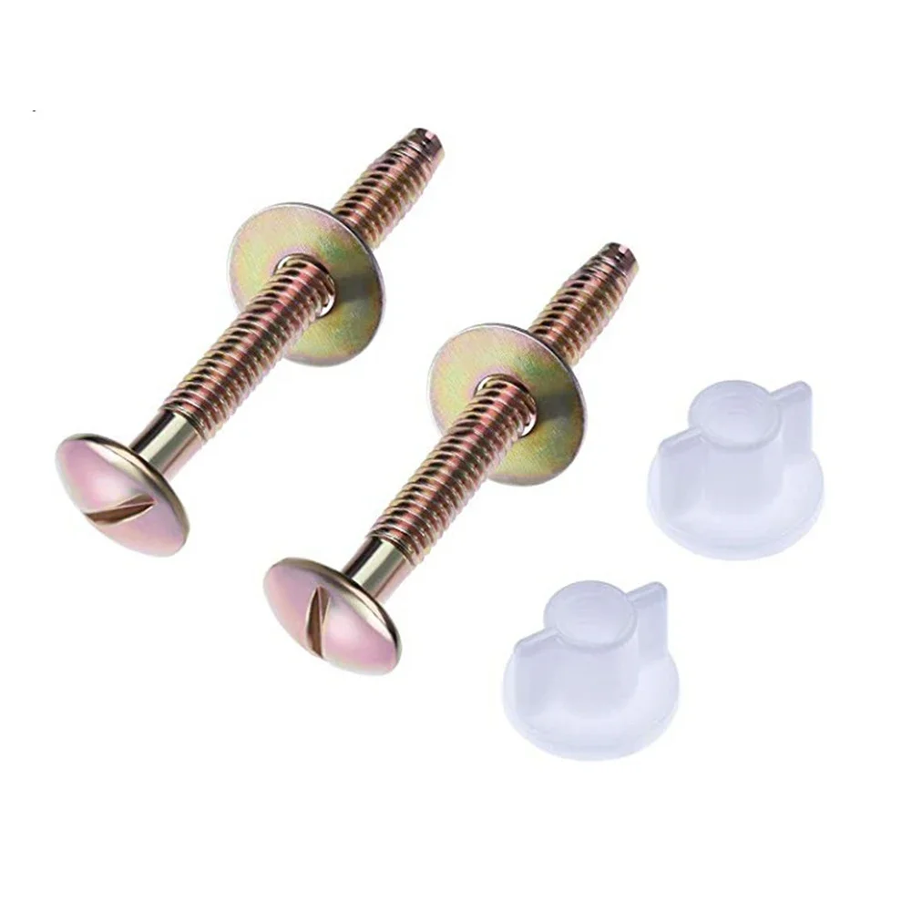 Heavy-Duty Toilet Tank Bolts And Nuts Set For Top Mount Hinges, Sturdy Zinc Alloy Hardware Fixtures Replacement Kit